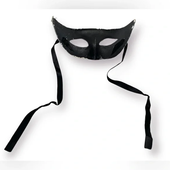 🛍️SALE🛍️ Blue and Silver Venetian Masquerade Mask - Picture 3 of 4